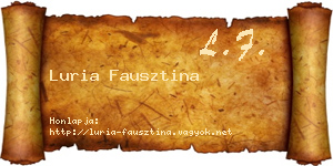 Luria Fausztina névjegykártya